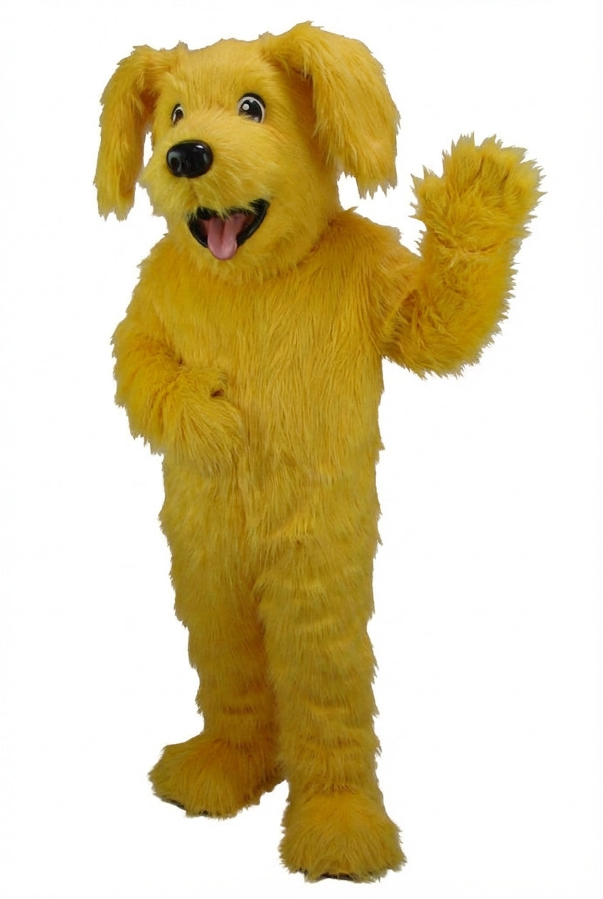 Fido Dog Mascot - Long fur / Yellow mascot costume