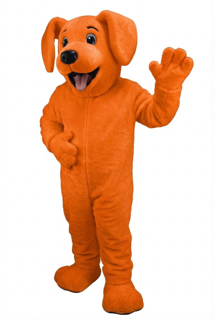 Fido Dog Mascot - Short fur / Bright Orange mascot costume