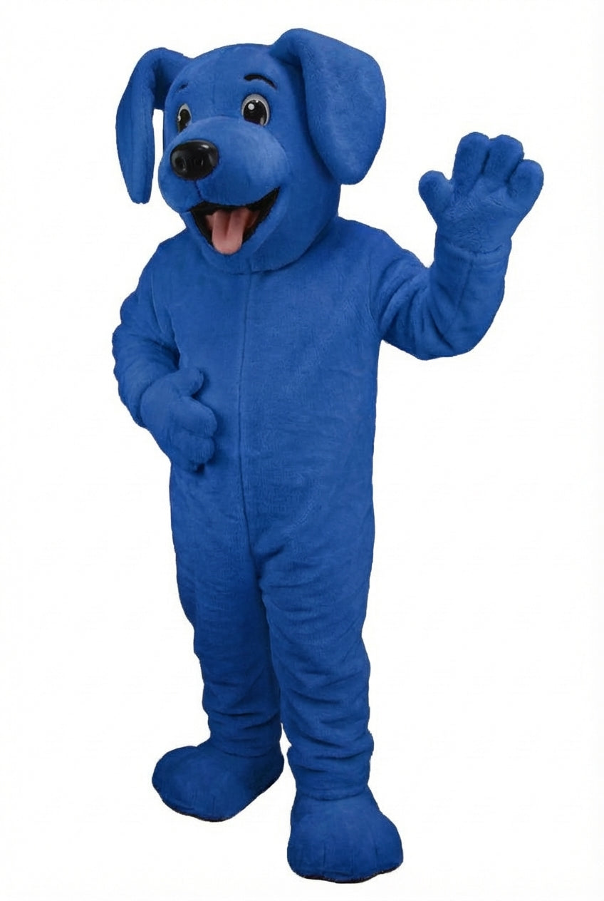 Fido Dog Mascot - Short fur / Royal blue mascot costume