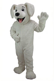 Fido Dog Mascot - Short fur / White mascot costume