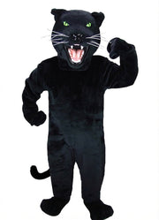 Fierce Black Panther Mascot - Short fur / Black mascot costume