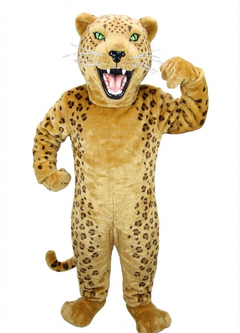 Fierce Black Panther Mascot - Short fur / Leopard mascot costume