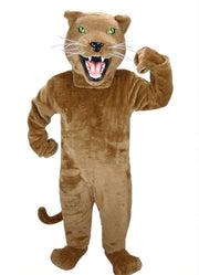 Fierce Black Panther Mascot - Short fur / Light Brown mascot costume