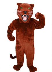 Fierce Black Panther Mascot - Short fur / Rust mascot costume