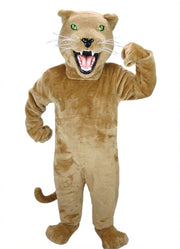 Fierce Black Panther Mascot - Short fur / Tan mascot costume