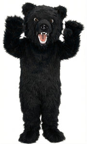 Fierce Grizzly Bear Mascot (Thermolite) - Long fur / Black mascot costume