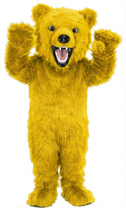 Fierce Grizzly Bear Mascot (Thermolite) - Long fur / Yellow mascot costume