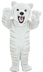 Fierce Grizzly Bear Mascot (Thermolite) - Short fur / Albino Tiger mascot costume