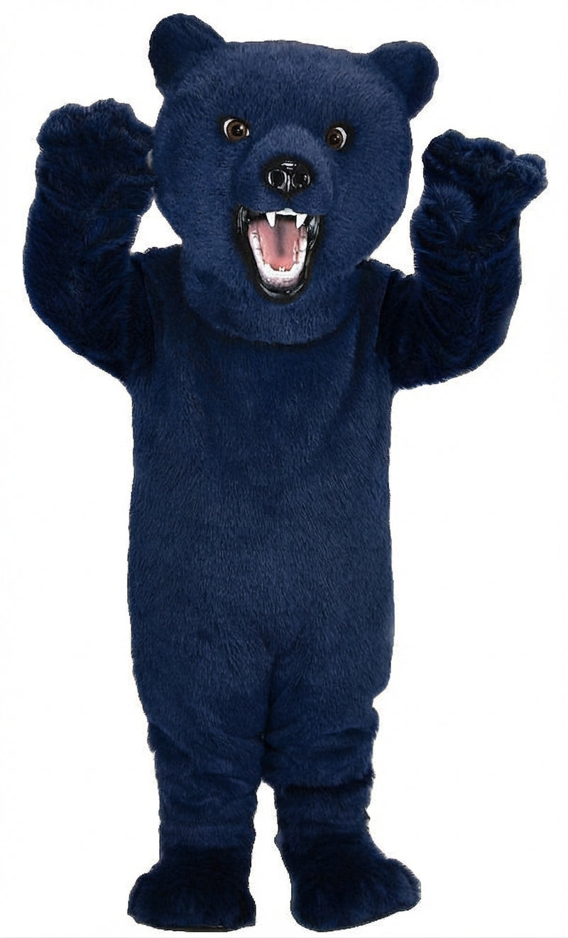 Fierce Grizzly Bear Mascot (Thermolite) - Short fur / Navy Blue mascot costume