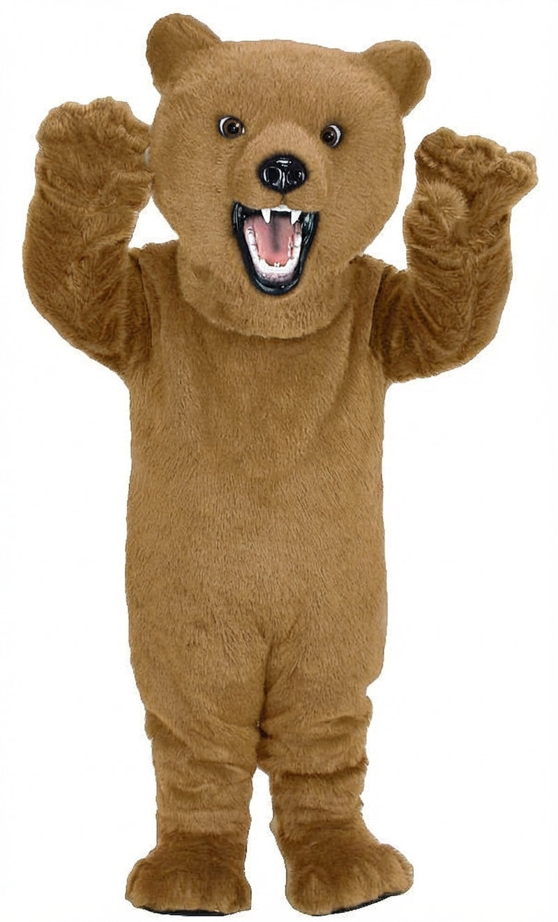 Fierce Grizzly Bear Mascot (Thermolite) - Short fur / Tan mascot costume