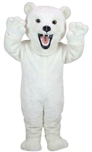 Fierce Grizzly Bear Mascot (Thermolite) - Short fur / White mascot costume