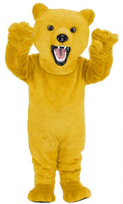 Fierce Grizzly Bear Mascot (Thermolite) - Short fur / Yellow mascot costume