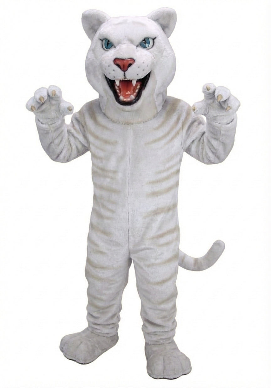 Fierce Leopard Mascot - Short fur / Albino Tiger mascot costume
