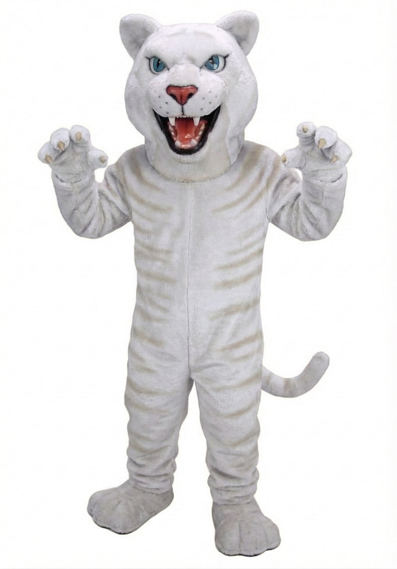 Fierce Leopard Mascot - Short fur / Albino Tiger mascot costume