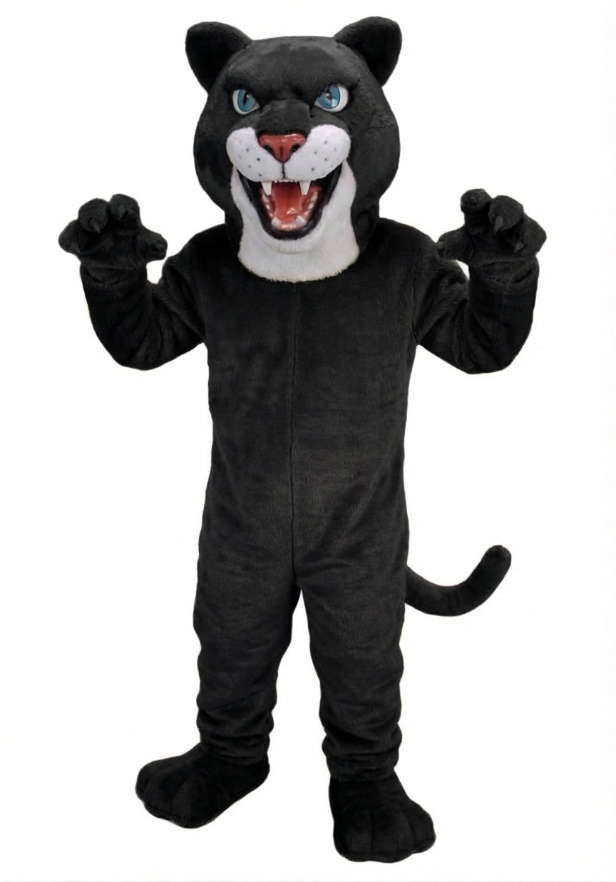 Fierce Leopard Mascot - Short fur / Black mascot costume