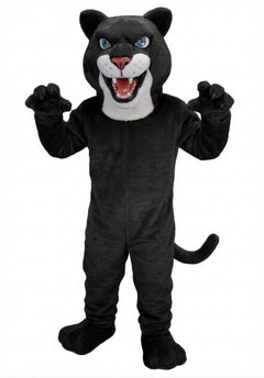 Fierce Leopard Mascot - Short fur / Black mascot costume