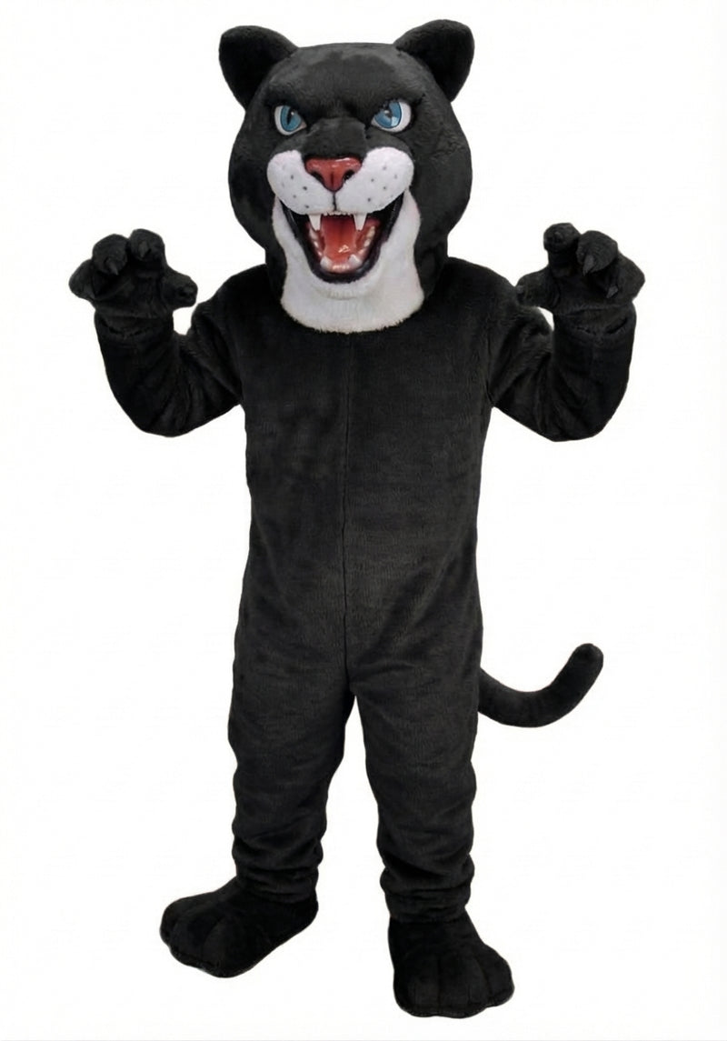 Fierce Leopard Mascot - Short fur / Black mascot costume