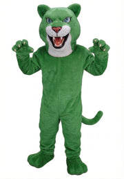 Fierce Leopard Mascot - Short fur / Green mascot costume