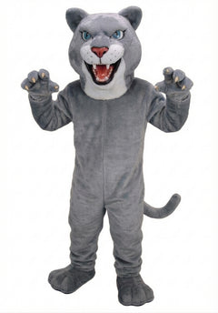 Fierce Leopard Mascot - Short fur / Grey mascot costume