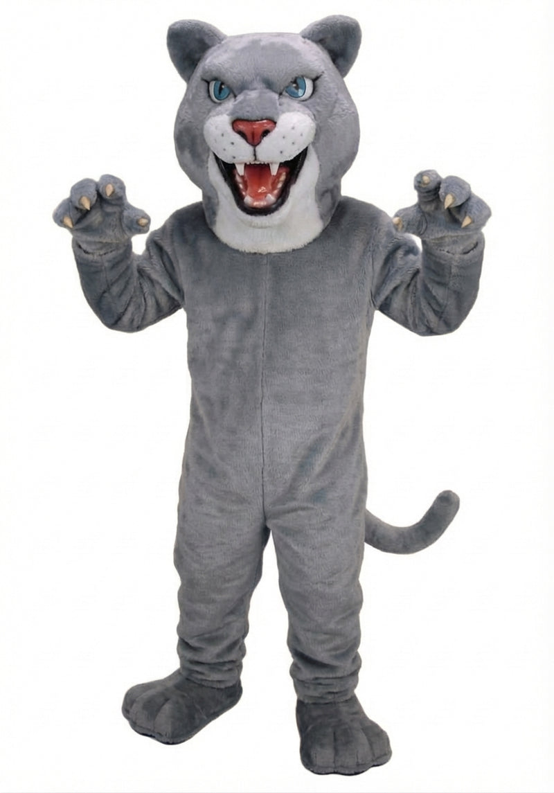 Fierce Leopard Mascot - Short fur / Grey mascot costume