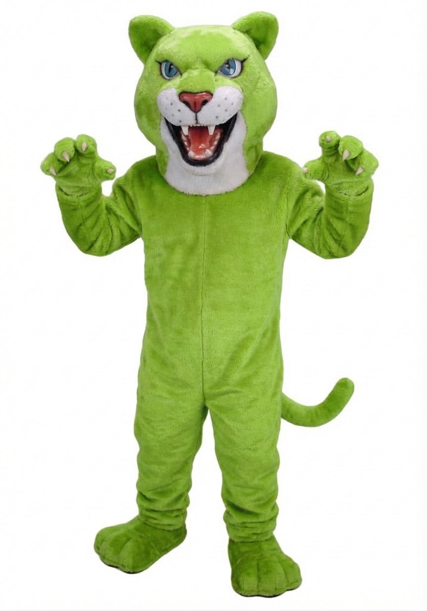Fierce Leopard Mascot - Short fur / Lime mascot costume
