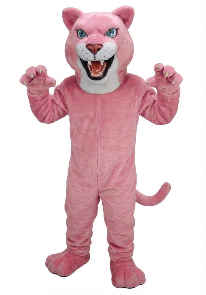 Fierce Leopard Mascot - Short fur / Pink mascot costume