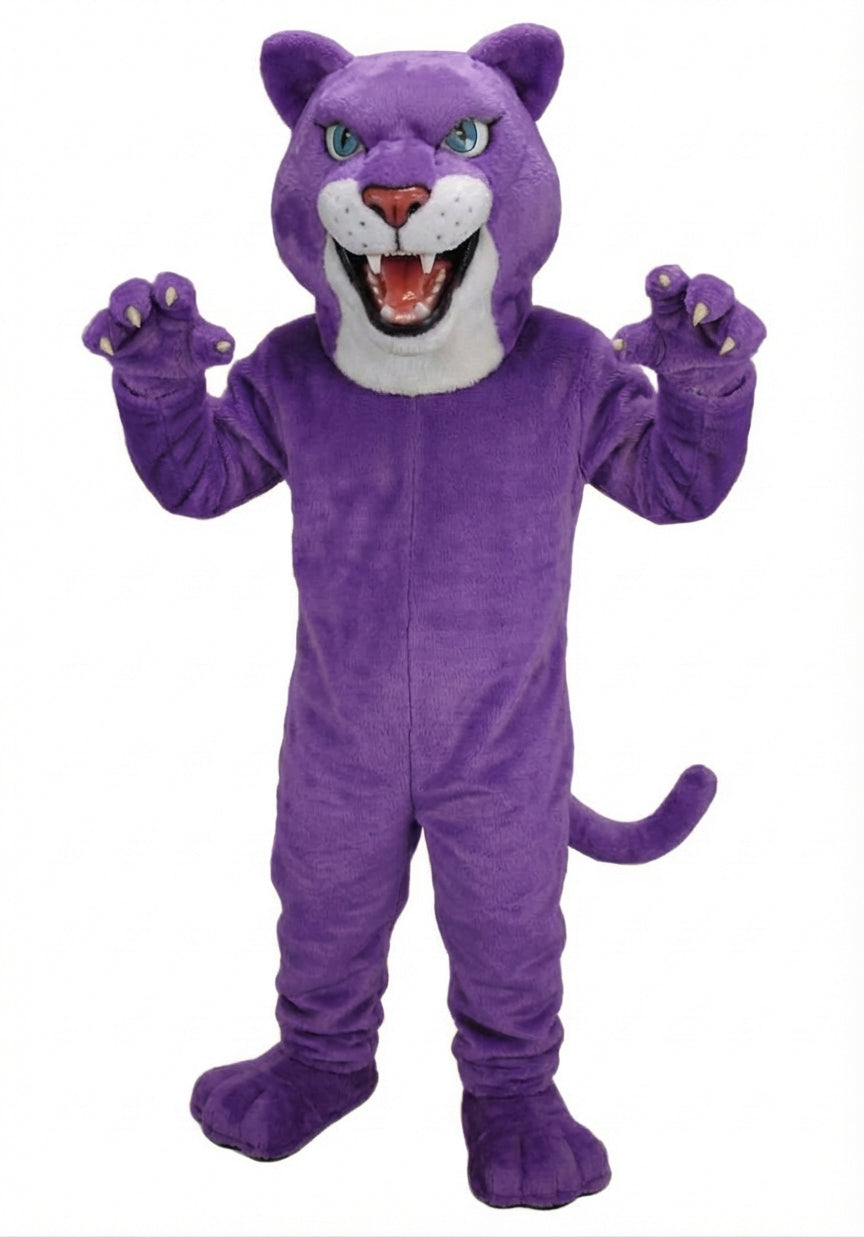 Fierce Leopard Mascot - Short fur / Purple mascot costume