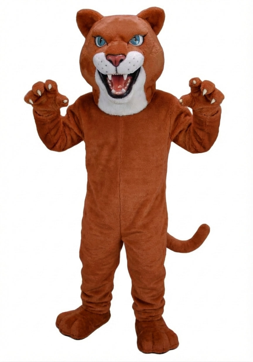 Fierce Leopard Mascot - Short fur / Rust mascot costume