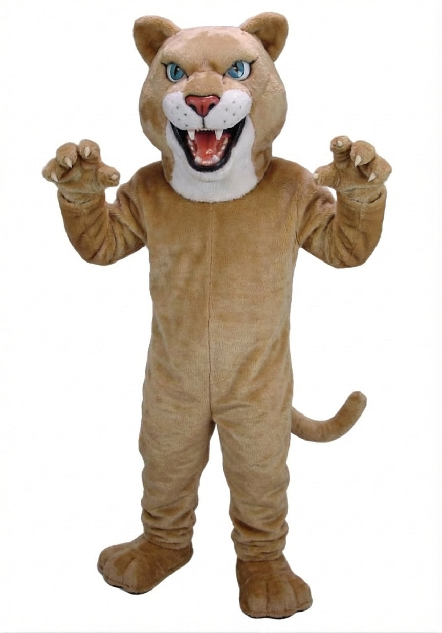 Fierce Leopard Mascot - Short fur / Tan mascot costume