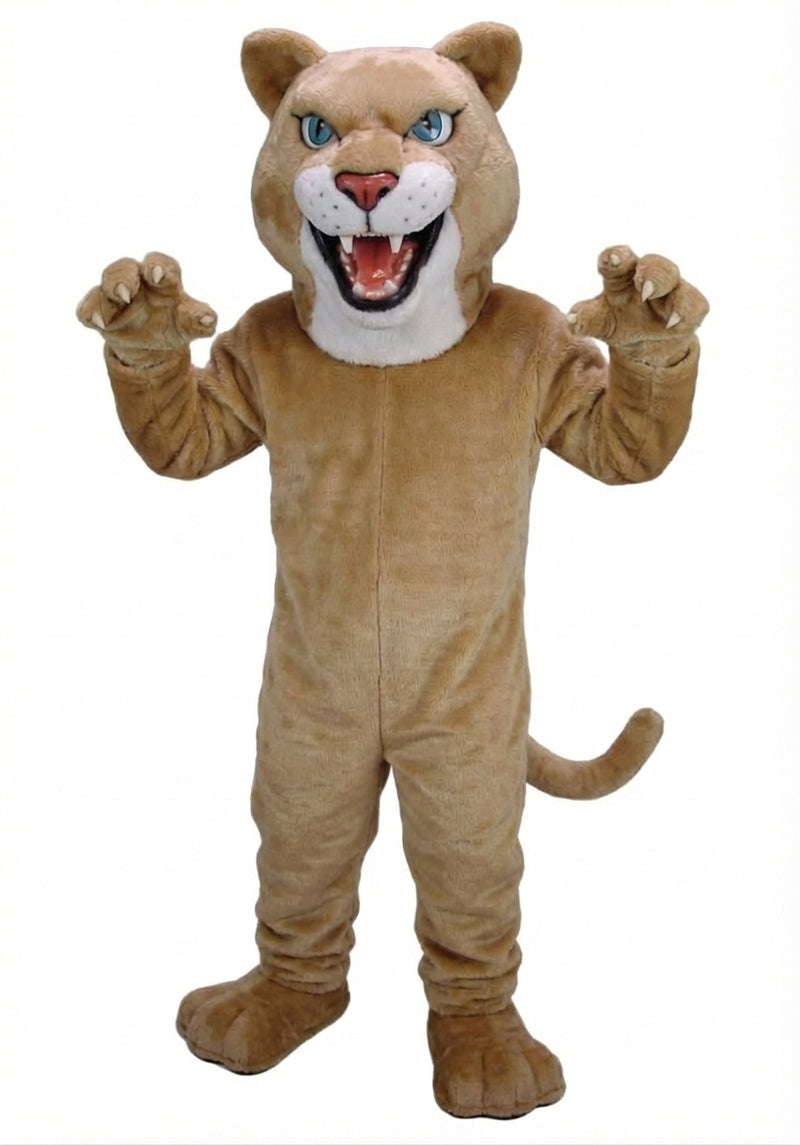 Fierce Leopard Mascot - Short fur / Tan mascot costume