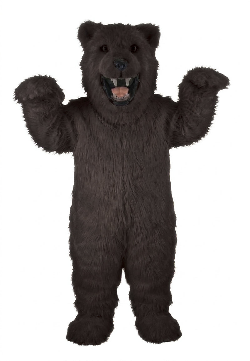 Fierce Polar Bear Mascot - Long fur / Dark Brown mascot costume