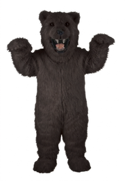 Fierce Polar Bear Mascot - Long fur / Dark Brown mascot costume