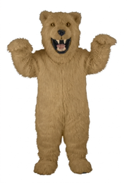 Fierce Polar Bear Mascot - Long fur / Tan mascot costume