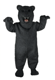Fierce Polar Bear Mascot - Short fur / Black mascot costume