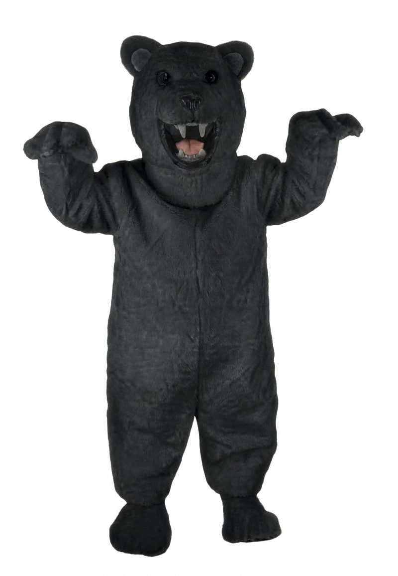 Fierce Polar Bear Mascot - Short fur / Black mascot costume
