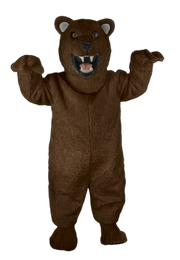 Fierce Polar Bear Mascot - Short fur / Chocolate Brown mascot costume