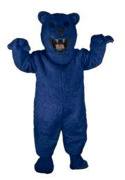 Fierce Polar Bear Mascot - Short fur / Navy Blue mascot costume