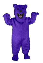 Fierce Polar Bear Mascot - Short fur / Purple mascot costume