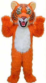 Fierce Wildcat Mascot Costume - Long fur / Bright Orange mascot costume