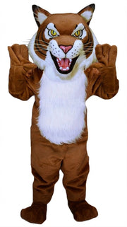 Fierce Wildcat Mascot Costume - Medium fur / Brown mascot costume