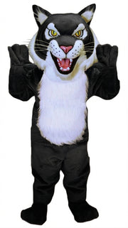 Fierce Wildcat Mascot Costume - Short fur / Black mascot costume