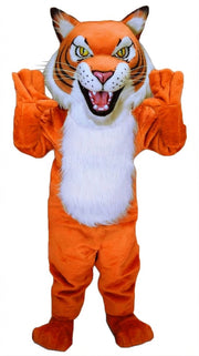 Fierce Wildcat Mascot Costume - Short fur / Bright Orange mascot costume