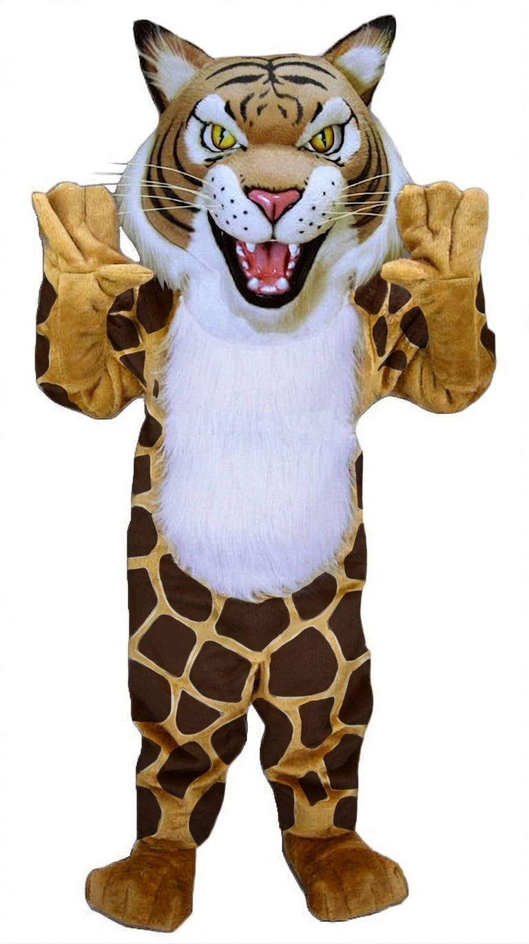 Fierce Wildcat Mascot Costume - Short fur / Giraffe mascot costume