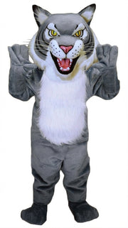 Fierce Wildcat Mascot Costume - Short fur / Grey mascot costume