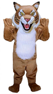 Fierce Wildcat Mascot Costume - Short fur / Light Brown mascot costume