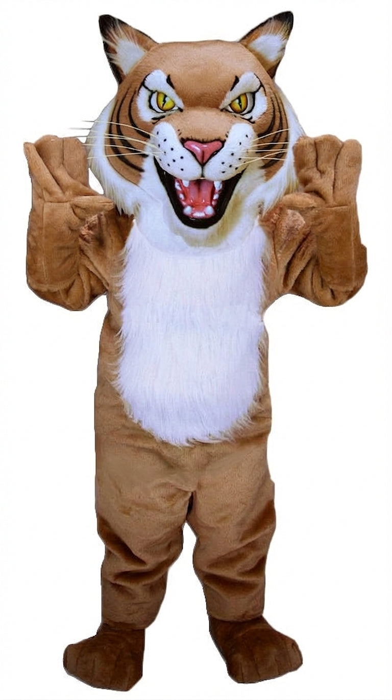 Fierce Wildcat Mascot Costume - Short fur / Light Brown mascot costume
