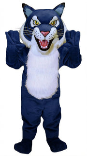 Fierce Wildcat Mascot Costume - Short fur / Navy Blue mascot costume