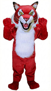 Fierce Wildcat Mascot Costume - Short fur / Red mascot costume