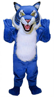 Fierce Wildcat Mascot Costume - Short fur / Royal blue mascot costume