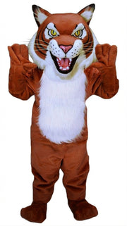 Fierce Wildcat Mascot Costume - Short fur / Rust mascot costume